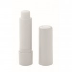Veganer Lippenbalsam mit Vanillegeschmack und Lichtschutzfaktor 10 in recyceltem ABS-Etui Farbe weiß