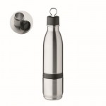 Thermoflasche aus Edelstahl mit Glas und Klappdeckel, 500 ml Farbe mattsilber