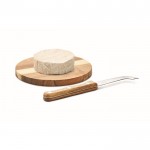 Kleines Käsebrett-Set aus Akazienholz mit Messer Farbe holzton vierte Ansicht