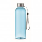 Transparente, auslaufsichere Tritan Renew™-Flasche mit Deckel mit Griff Farbe blau vierte Ansicht
