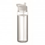Auslaufsichere Tritan Renew™ Flasche für Sport mit Trinkhalm, 650 ml Farbe transparent zweite Ansicht