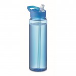 Auslaufsichere Tritan Renew™ Flasche für Sport mit Trinkhalm, 650 ml Farbe blau zweite Ansicht