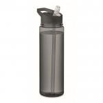 Auslaufsichere Tritan Renew™ Flasche für Sport mit Trinkhalm, 650 ml Farbe grau zweite Ansicht