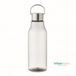 Auslaufsichere Tritan Renew™-Flasche mit Stahlgriffdeckel, 800 ml Farbe transparent