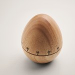 Originelle eiförmige Küchenuhr aus Holz Farbe holzton zweites Detailbild