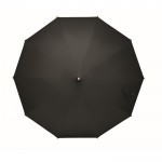 Windfester RPET-Pongee-Regenschirm mit manueller Öffner mit Bambusstruktur Ø104 Farbe schwarz sechste Ansicht