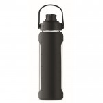 Glasflasche mit Silikonhülle und Deckel mit Griff, 750 ml Farbe schwarz sechste Ansicht