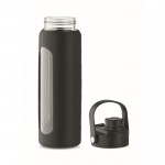 Glasflasche mit Silikonhülle und Deckel mit Griff, 750 ml Farbe schwarz neunte Ansicht
