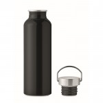 Flasche aus recyceltem Aluminium mit auslaufsicherem Verschluss und Griff, 500 ml Farbe schwarz fünfte Ansicht