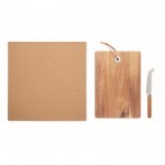 Käsebrett-Set aus Akazienholz mit Messer Farbe holzton sechste Ansicht