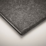 Dokumentenhalter aus RPET-Filz mit Block und A4-Stifthalter Farbe dunkelgrau fünftes Detailbild