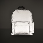 Reflektierender Rucksack aus 190T Polyester für 15-Zoll-Laptops Farbe mattsilber viertes Detailbild