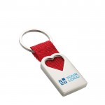 Werbeartikel Schlüsselanhänger mit Herz Ansicht mit Druckbereich