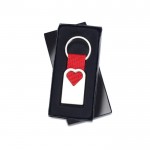Werbeartikel Schlüsselanhänger mit Herz Farbe rot erste Ansicht