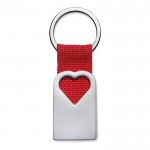Werbeartikel Schlüsselanhänger mit Herz Farbe rot zweite Ansicht