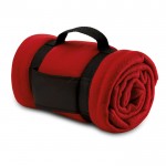 Fleece-Decke als Werbegeschenk Farbe rot