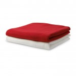 Fleece-Decke als Werbegeschenk Farbe rot erste Ansicht