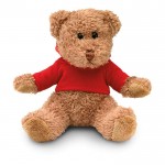 Teddybär mit T-Shirt Werbeartikel Farbe rot