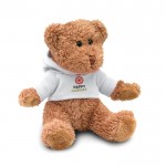 Teddybär mit T-Shirt Werbeartikel Farbe weiß Ansicht mit Logo 1