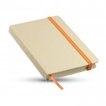 Taschennotizbücher aus Recyclingmaterial bedrucken Farbe orange erste Ansicht