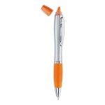 2-in-1-Kugelschreiber bunt mit Neonfarbe Farbe orange erste Ansicht