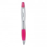 2-in-1-Kugelschreiber bunt mit Neonfarbe Farbe pink