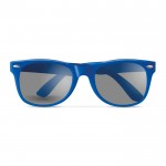 Sonnenbrille mit Logo im Siebdruck Farbe blau erste Ansicht