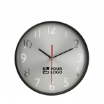 Werbeartikel Uhr mit versilberter Kugel Ansicht mit Druckbereich