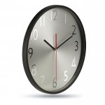 Werbeartikel Uhr mit versilberter Kugel Farbe schwarz erste Ansicht