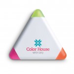 Textmarker in einem Dreieck Farbe weiß Ansicht mit Logo 2