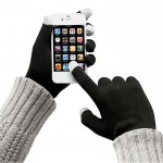 Taktile Handschuhe für Handys Farbe schwarz dritte Ansicht