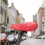 Hüllen für Fahrradsattel als Werbegeschenk Farbe rot Stimmungsbild