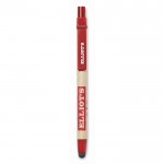 Merchandising-Kugelschreiber aus Karton Farbe rot vierte Ansicht mit Logo