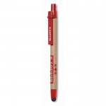 Merchandising-Kugelschreiber aus Karton Farbe rot fünfte Ansicht mit Logo
