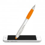 Kugelschreiber mit Touchpen in verschiedenen Farben Farbe orange zweite Ansicht