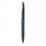 Kugelschreiber als Werbegeschenk für Kunden Farbe blau zweite Ansicht mit Logo