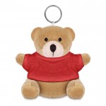 Schlüsselanhänger Werbeartikel mit Teddybär Farbe rot