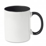 Tasse mit Foto und Griff und innen farbig Farbe schwarz