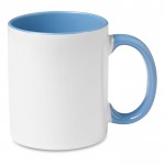 Tasse mit Foto und Griff und innen farbig Farbe blau