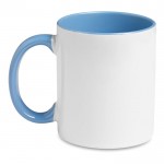 Tasse mit Foto und Griff und innen farbig Farbe blau zweite Ansicht