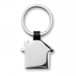Stilvoller Schlüsselanhänger mit Haus aus Nickel Farbe schwarz