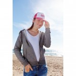 Werbeartikel Kappe im Trucker-Stil Farbe pink Stimmungsbild 5 mit Druck