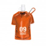 Flasche als Werbegeschenk mit Logo bedrucken Farbe orange Ansicht mit Logo 1