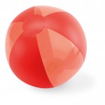 Strandball mit Logo bedrucken zum Verschenken Farbe rot erste Ansicht