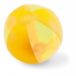 Strandball mit Logo bedrucken zum Verschenken Farbe gelb erste Ansicht