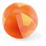Strandball mit Logo bedrucken zum Verschenken Farbe orange erste Ansicht