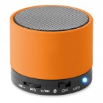 Runder bedruckter Bluetooth-Lautsprecher Farbe orange