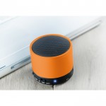 Runder bedruckter Bluetooth-Lautsprecher Farbe orange Stimmungsbild 3