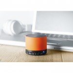 Runder bedruckter Bluetooth-Lautsprecher Farbe orange Stimmungsbild 5
