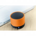 Runder bedruckter Bluetooth-Lautsprecher Farbe orange Stimmungsbild 6